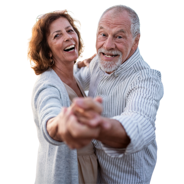 Happy Seniour Couple Dancing in Ossining, NY